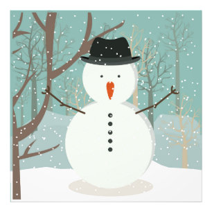 Mr. Winter Snowman Photo Print