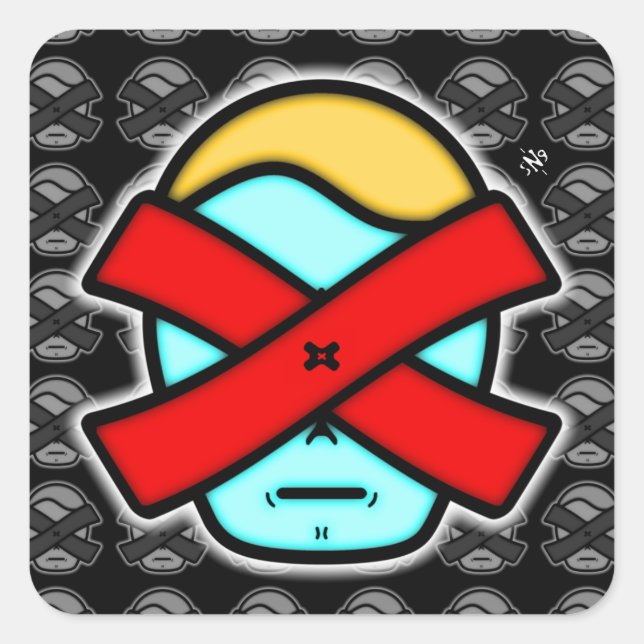 Mr X - Anonymous mysterious person v2.1  Square St Sticker (Front)