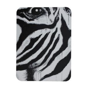 Mr. Zebra Animal Wildlife Abstract Original Art Magnet