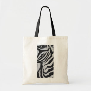 Mr. Zebra Eye Wildlife African Plains Painting Art Tote Bag