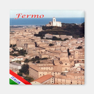 MRC022 FERMO Aerial View, Marche, Italy, Fridge Magnet