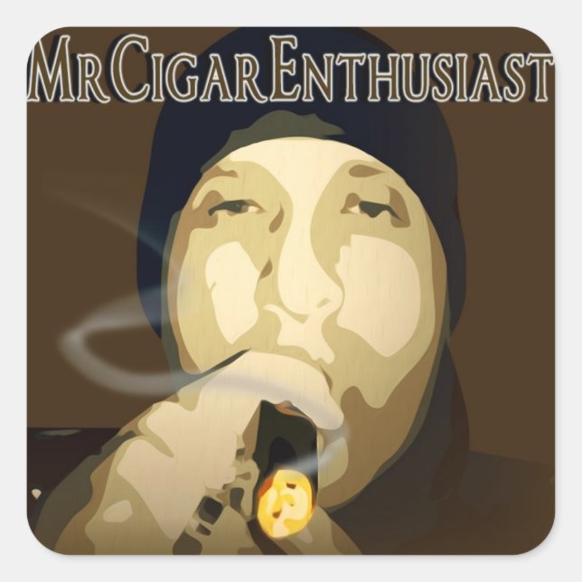 MrCigarEnthusiast Square Sticker (Front)