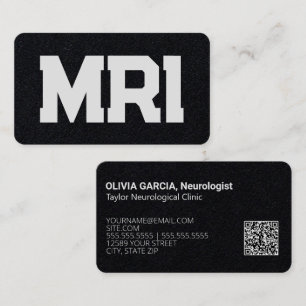 MRI Neurology Custom QR Business Card