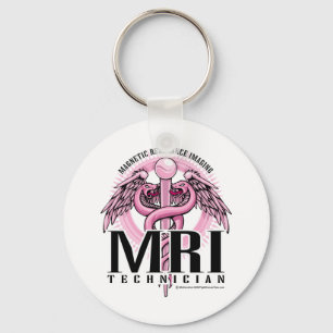 MRI Pink Caduceus Key Ring
