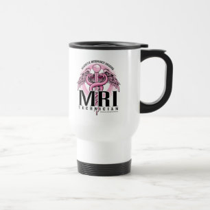 MRI Pink Caduceus Travel Mug