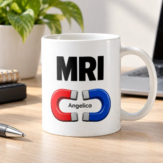 MRI Red Blue Magnet Funny Personalised Coffee Mug