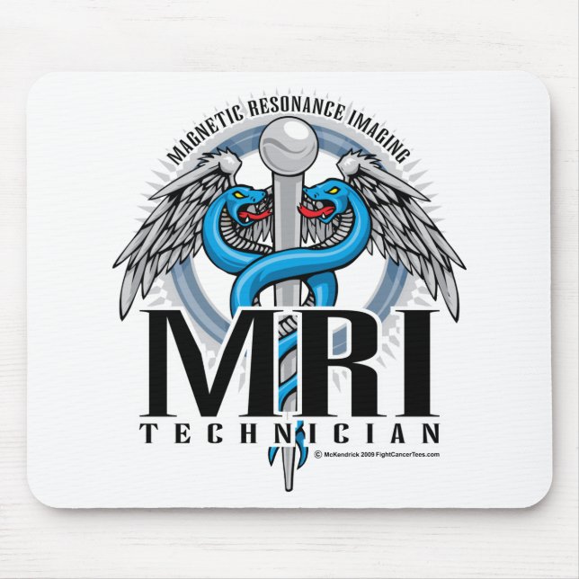 MRI Tech Caduceus Mouse Mat (Front)