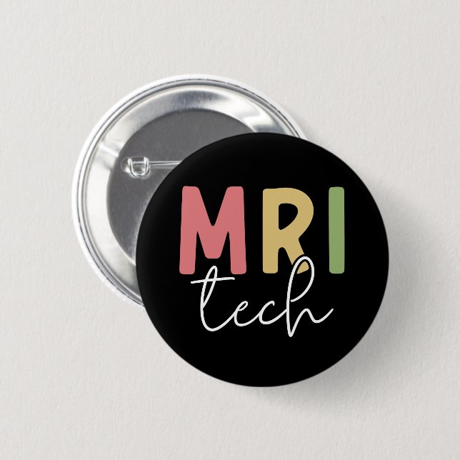 MRI Tech | MRI Technologist Gifts 6 Cm Round Badge (Front & Back)
