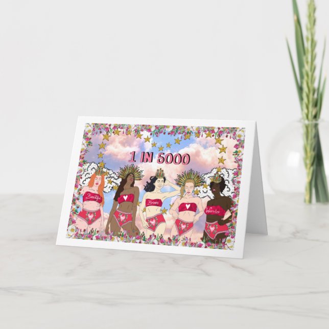 MRKH 1 in 5000 Beautiful, brave warrior card (Front)