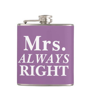 MrS. ALWAYS Right Bride's Flask