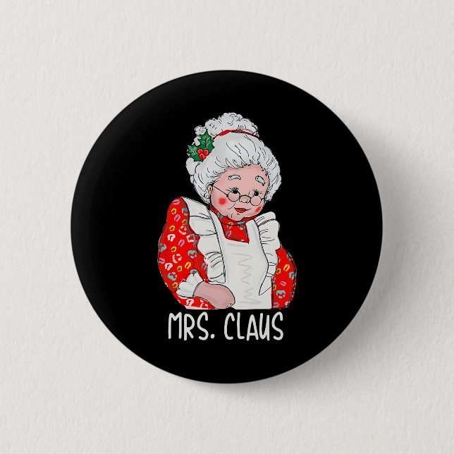 Mrs and Mr Santa Claus Couples Matching Christmas  6 Cm Round Badge (Front)