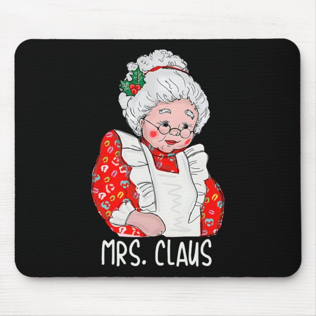 Mrs and Mr Santa Claus Couples Matching Christmas  Mouse Mat (Front)