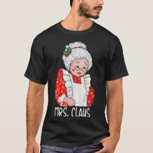 Mrs and Mr Santa Claus Couples Matching Christmas T-Shirt