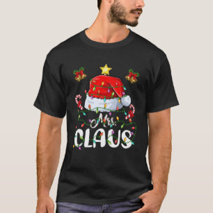 Mrs And Mr Santa Hat Christmas Couples Funny Famil T-Shirt