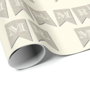 Mrs and Mr Wedding Wrapping paper