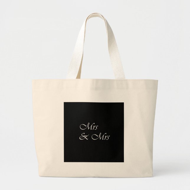 Mrs and Mrs Large Tote Bag (Front)