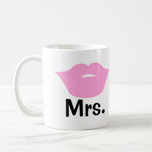 Mrs And Mrs Lips Lesbian Wedding Coffee Mug