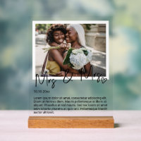 Mrs and Mrs Photo and Personalised Wedding