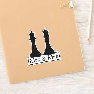 Mrs And Mrs Queen Chess Pieces Gay Wedding