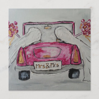 Mrs and Mrs wedding invitation