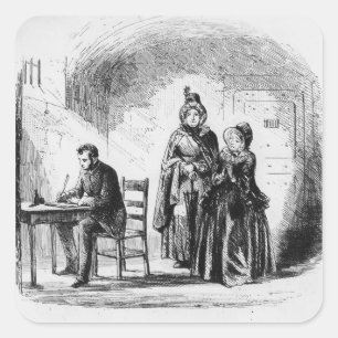 Mrs. Bagnet returns from her expedition Square Sticker