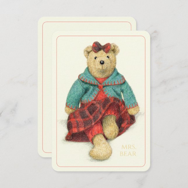 MRS. BEAR 3.5x5 Flat Card II (Front/Back)