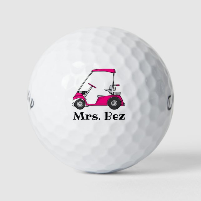 Mrs. Bez Golf Balls Pink (Front)