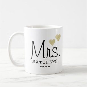 Mrs Black Modern Script Custom Wedding Newlywed    Coffee Mug