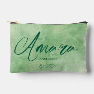 Mrs Bride Elegant Newlywed Personalised Accessory Pouch
