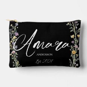 Mrs Bride Elegant Newlywed Personalised Accessory Pouch
