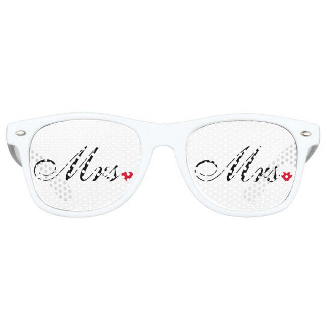 Mrs Bride Newlyweds Couples Wedding Party Shades (Front)