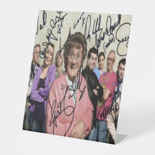 mrs browns boys signed pedestal sign