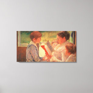 Mrs Cassatt Reading to her Grandchildren, 1888 Canvas Print