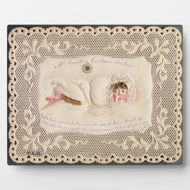 Mrs Caudle's Curtain Lecture, Victorian card from Plaque (Front)