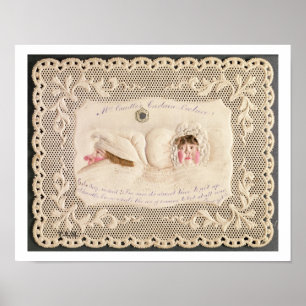 Mrs Caudle's Curtain Lecture, Victorian card from Poster