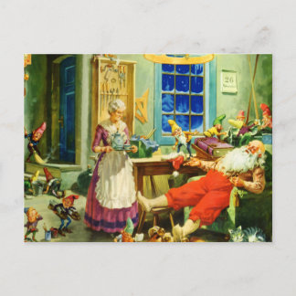 Mrs. Claus and Santa on Christmas Night Holiday Postcard