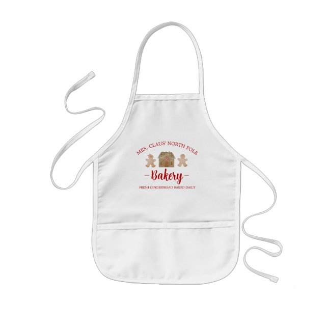 Mrs. Claus Bakery Christmas, Child Apron (Front)