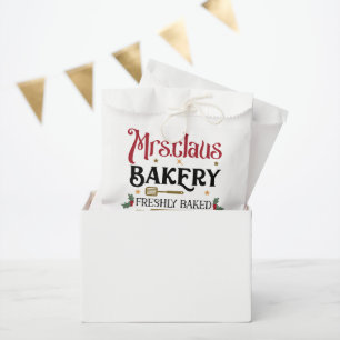 Mrs. Claus Bakery cookies Christmas Favour Bags