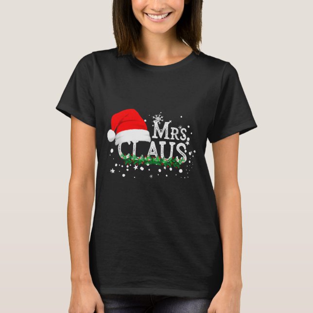 Mrs Claus Christmas Couples Matching Her Xmas Paja T-Shirt (Front)