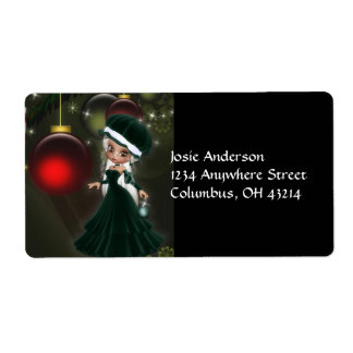 Mrs Claus Cookie Christmas Address Labels