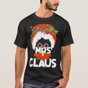 Mrs Claus Couples Matching Christmas Pyjamas Santa T-Shirt