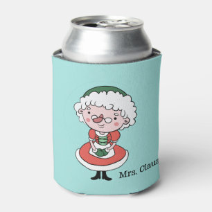 Mrs. Claus custom text can cooler