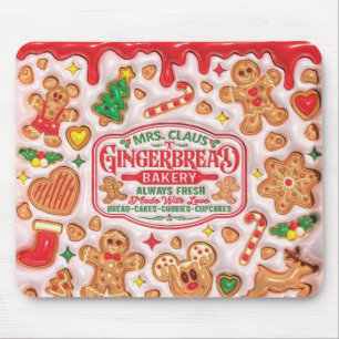 Mrs. Claus Gingerbread Bakery Co. Mouse Mat