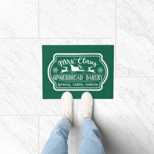 Mrs. Claus Gingerbread bakery Doormat