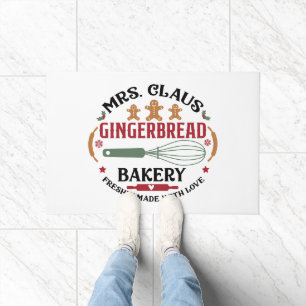 Mrs. Claus Gingerbread Bakery  Doormat