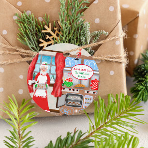 Mrs. Claus Gingerbread Cookies Baked With Love Favour Tags