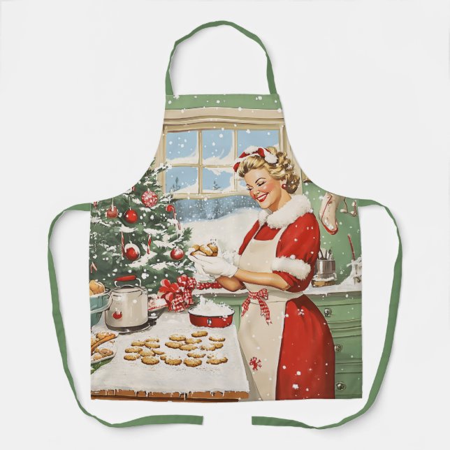 Mrs. Claus Holiday Baking Delight Apron (Front)