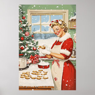 Mrs. Claus Holiday Baking Delight Poster