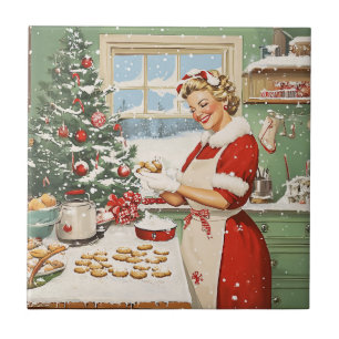 Mrs. Claus Holiday Baking Delight Tile