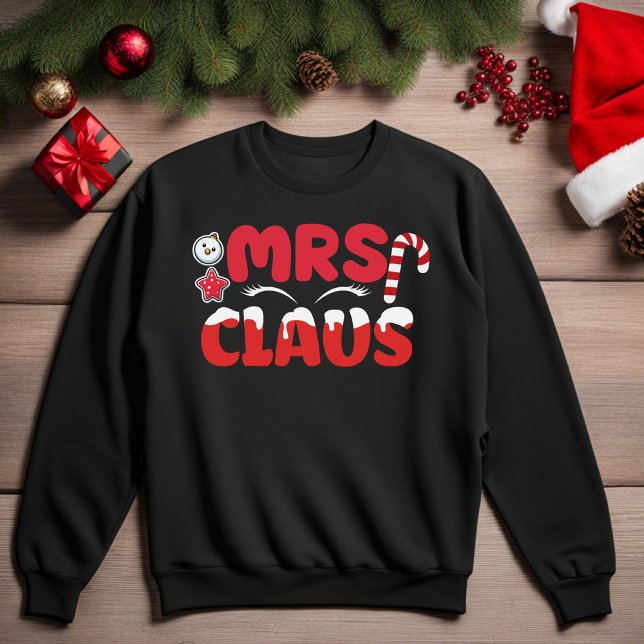 Mrs Claus Melting Snow Christmas Sweatshirt (Mrs Claus Melting Snow Funny Christmas Sweatshirt)